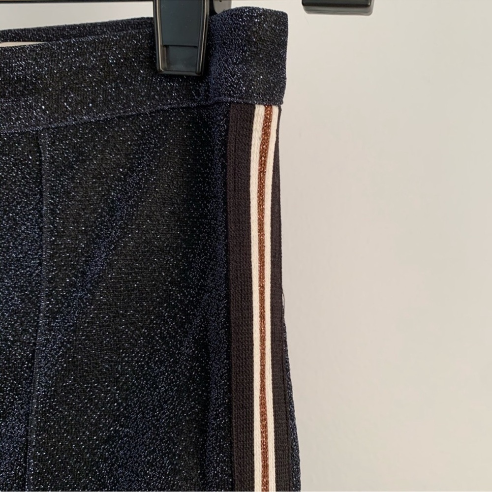 NWOT By The Way Revolve Navy Sparkle Side Stripe Pants Small Athleisure - Picture 4 of 10